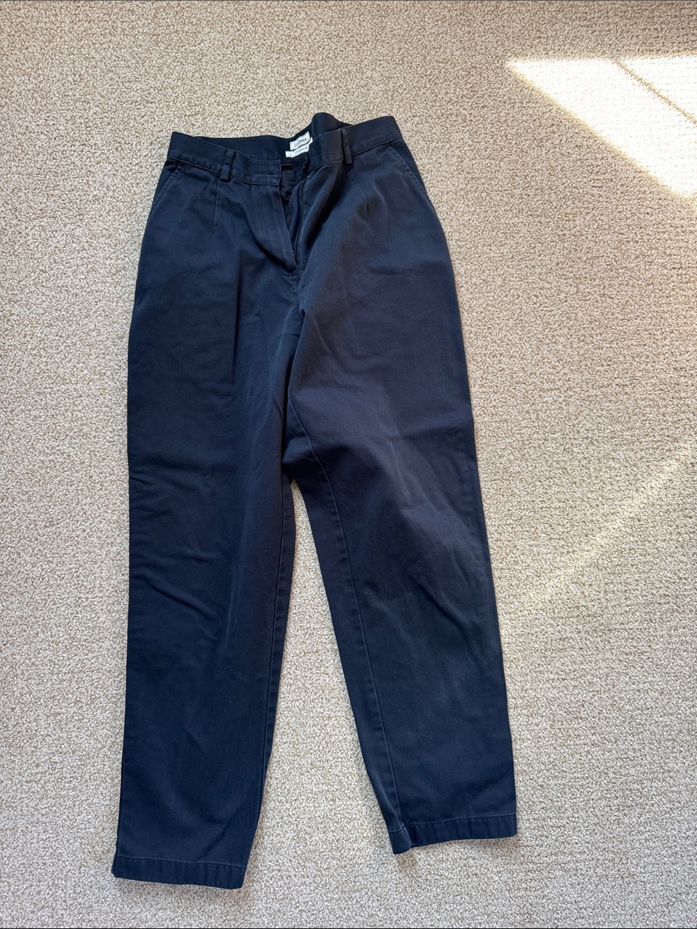 L.L. Bean Women’s Navy Cotton Casual Pants Original Fit
